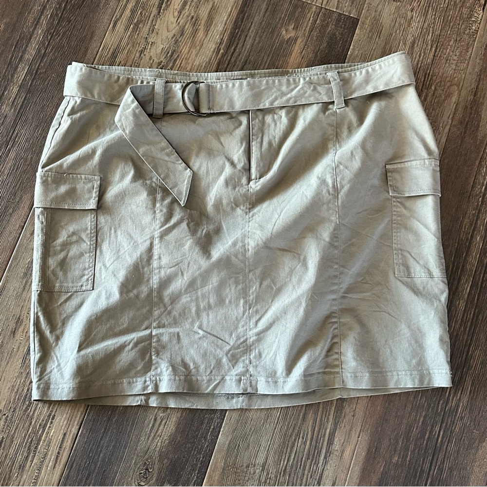 Torrid green cargo mini skirt women's plus size 18 belted twill casual summer